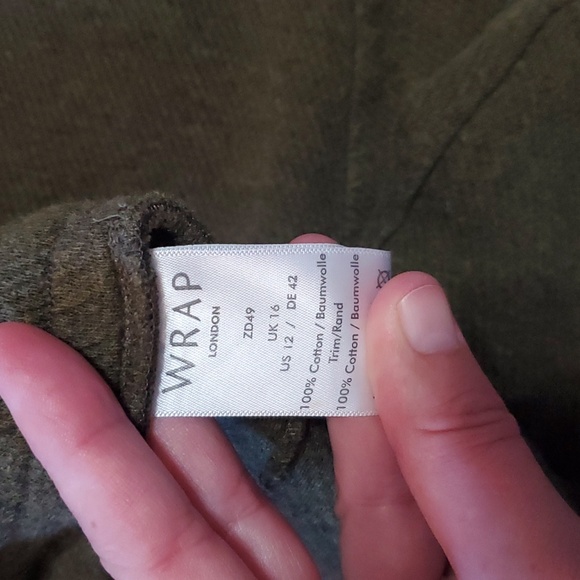 Wrap London Mélange Cotton Panelled Joggers in Forest Green - Picture 8 of 9